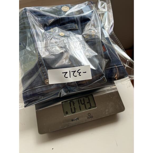 7 For All Mankind Womens Skinny Ankle Jeans Raw Hem Sz 28 Blue Denim Blue - Picture 13 of 13